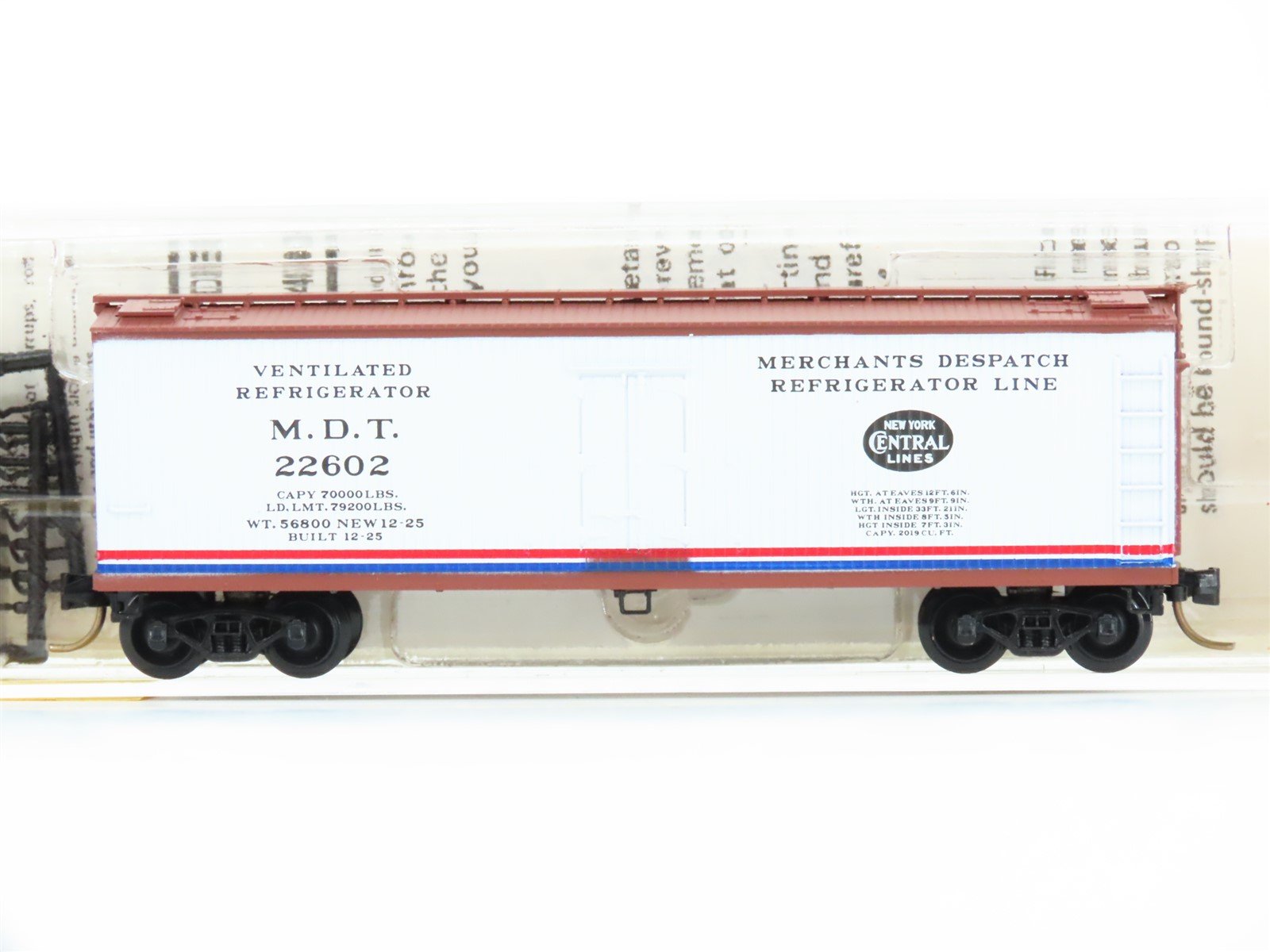 N Scale Micro-Trains MTL 49140 NYC MDT New York Central 40' Wood Reefer #22602