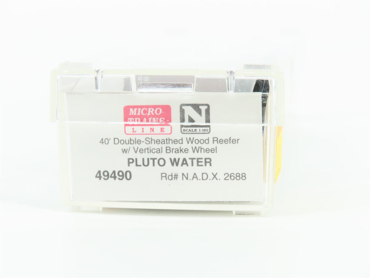 N Scale Micro-Trains MTL 49490 NADX Pluto Water 40&#39; Wood Reefer #2688