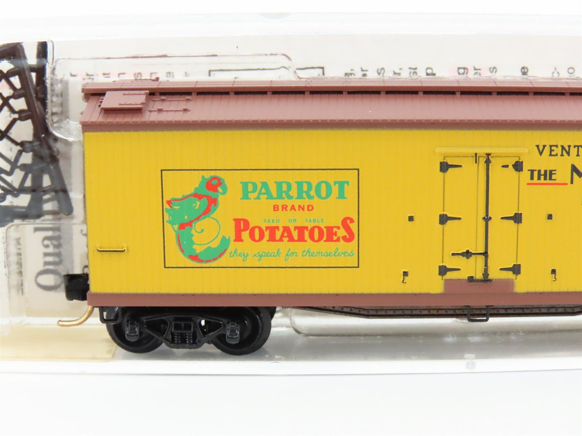 N Scale Micro-Trains MTL 49480 MACX Parrot Brand Potatoes 40&#39; Wood Reefer #3300