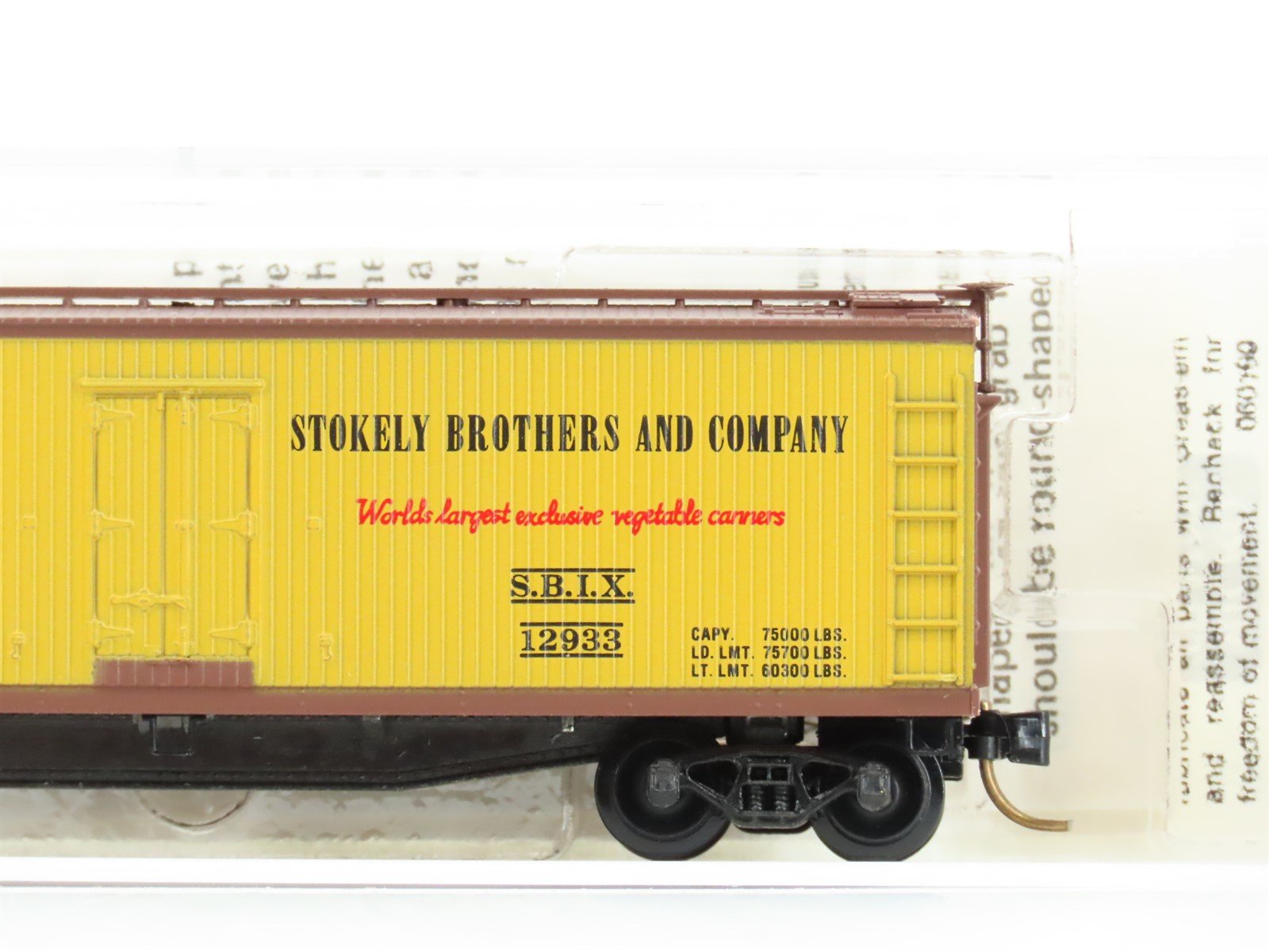 N Scale Micro-Trains MTL 49340 SBIX Stokely Vegetables 40' Wood Reefer #12933