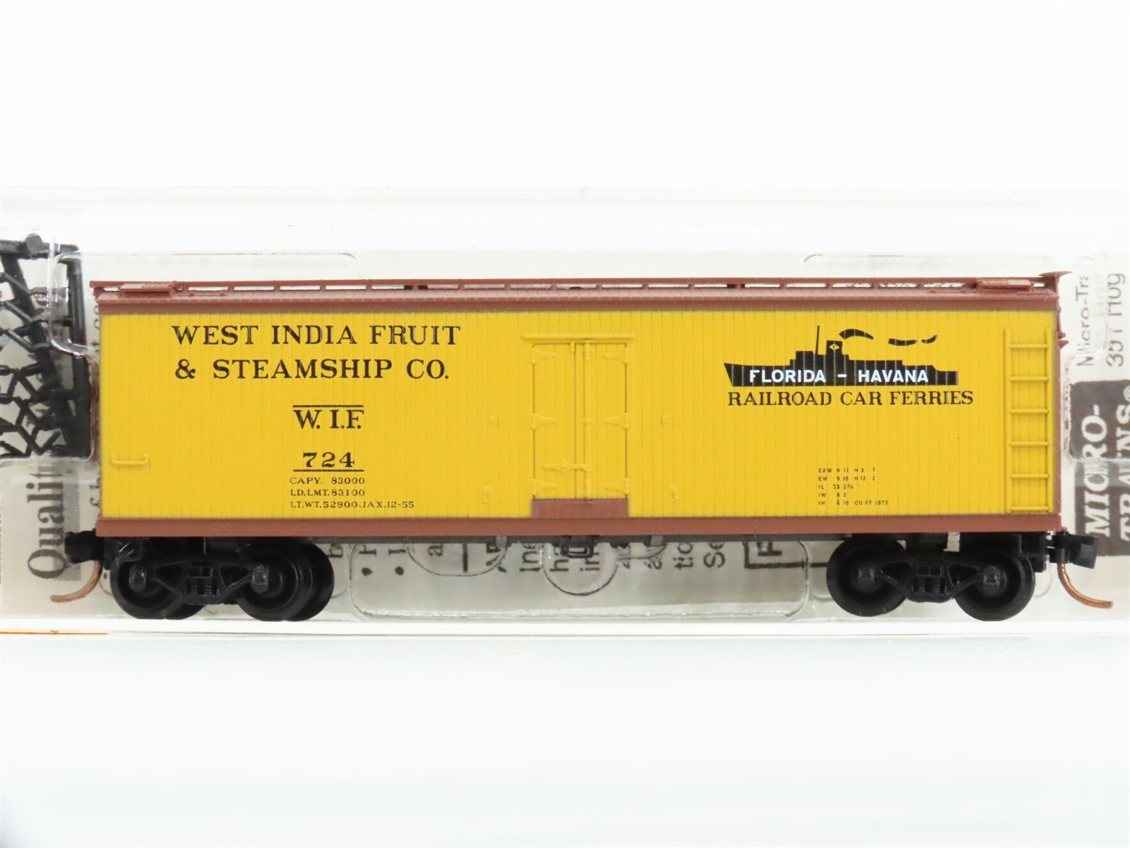 N Scale Micro-Trains MTL 49510 WIF West India Fruit Co. 40' Wood Reefer #724