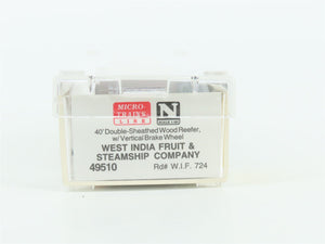 N Scale Micro-Trains MTL 49510 WIF West India Fruit Co. 40' Wood Reefer #724
