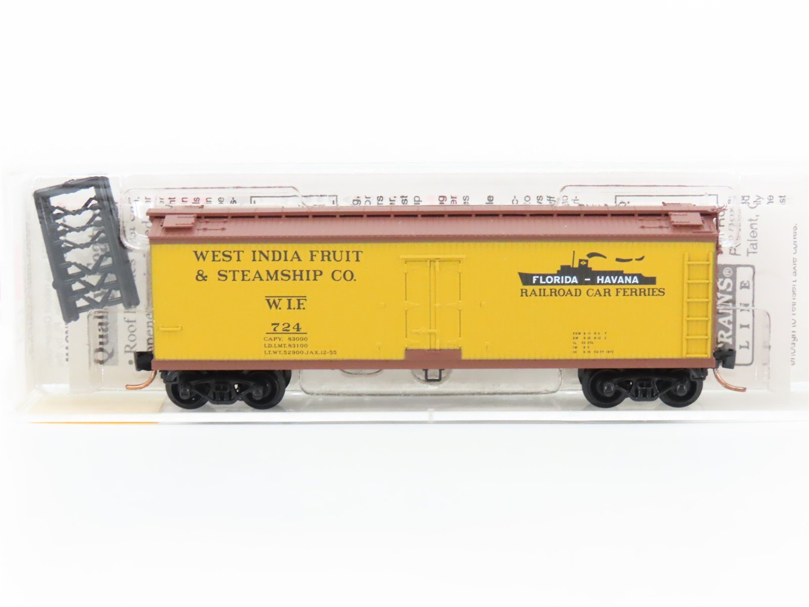 N Scale Micro-Trains MTL 49510 WIF West India Fruit & Steamship 40' Reefer #724