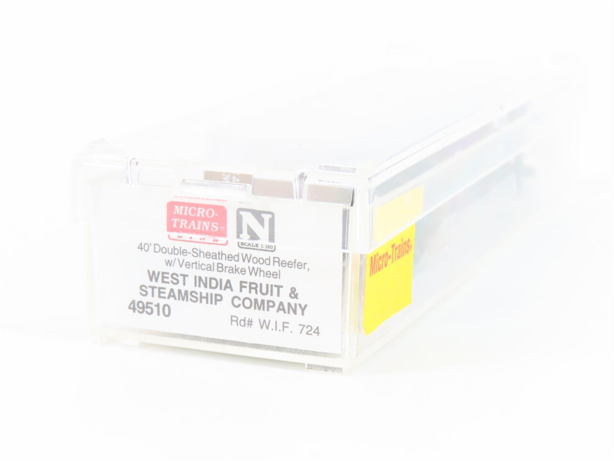 N Scale Micro-Trains MTL 49510 WIF West India Fruit &amp; Steamship 40&#39; Reefer #724