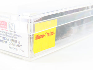 N Scale Micro-Trains MTL 49510 WIF West India Fruit & Steamship 40' Reefer #724