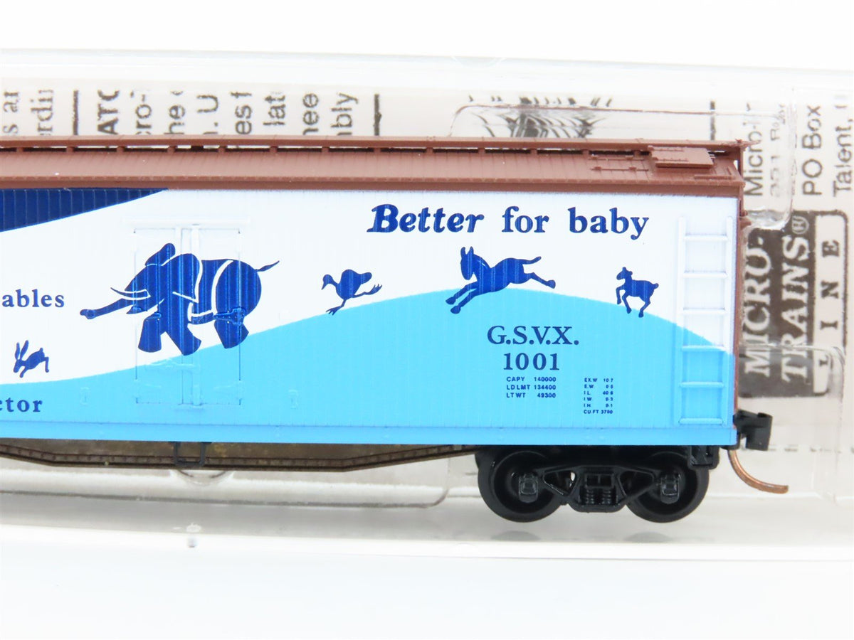 N Scale Micro-Trains MTL 49330 GSVX Gerber Products Company 40&#39; Reefer #1001