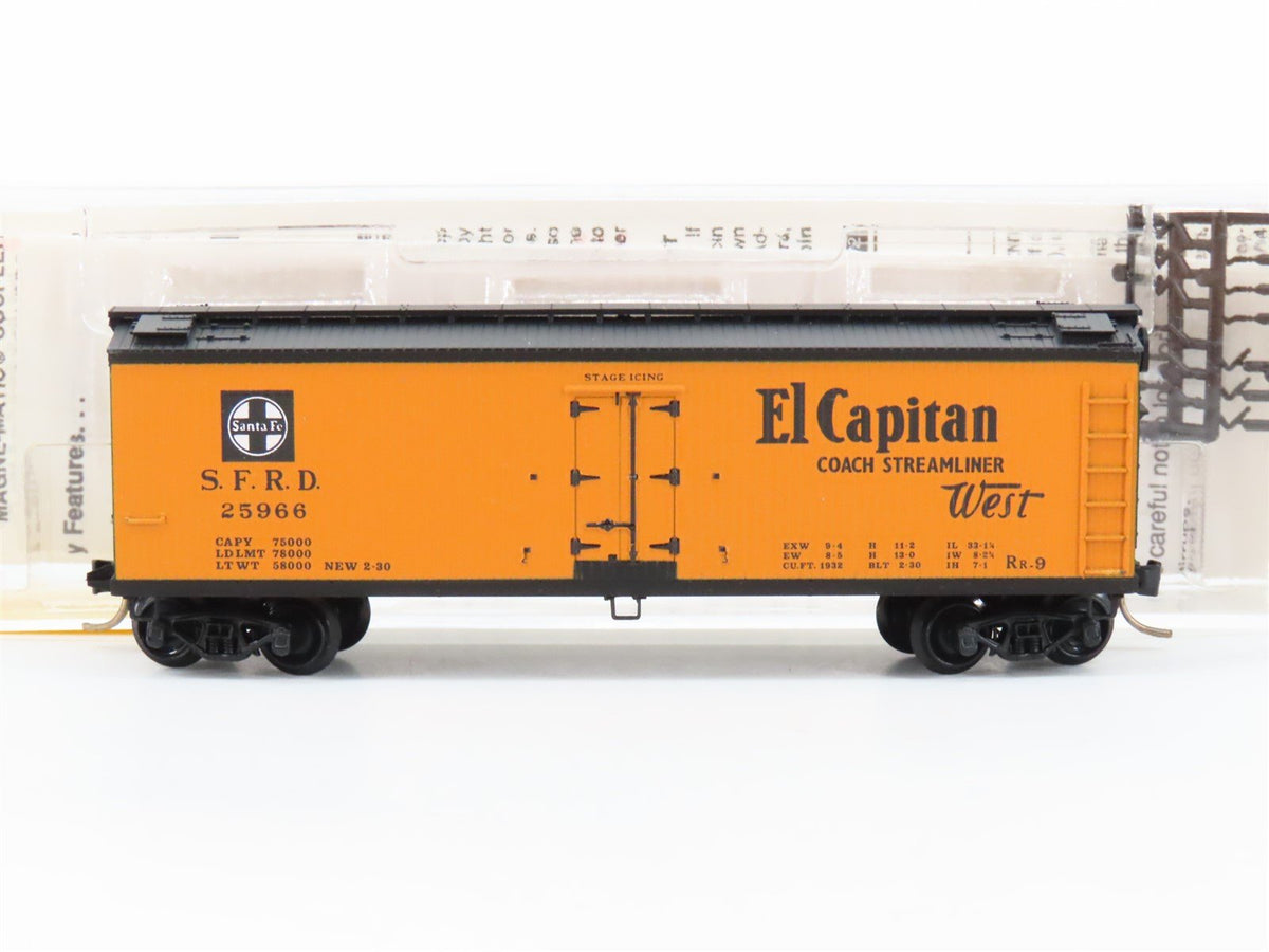 N Scale Micro-Trains MTL 47240 SFRD Santa Fe El Capitan 40&#39; Wood Reefer #25966