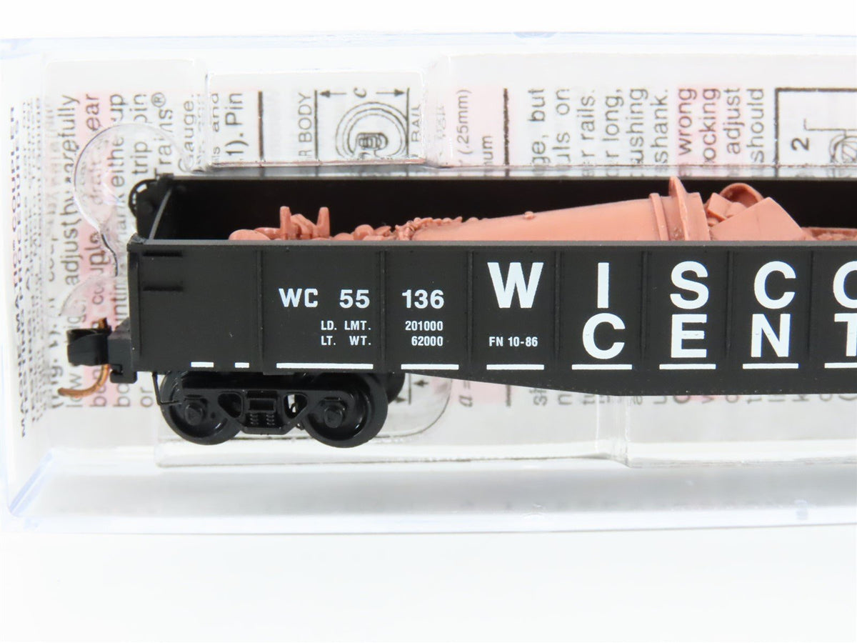 N Scale Micro-Trains MTL 04600330 WC Wisconsin Central 50&#39; Gondola #55136