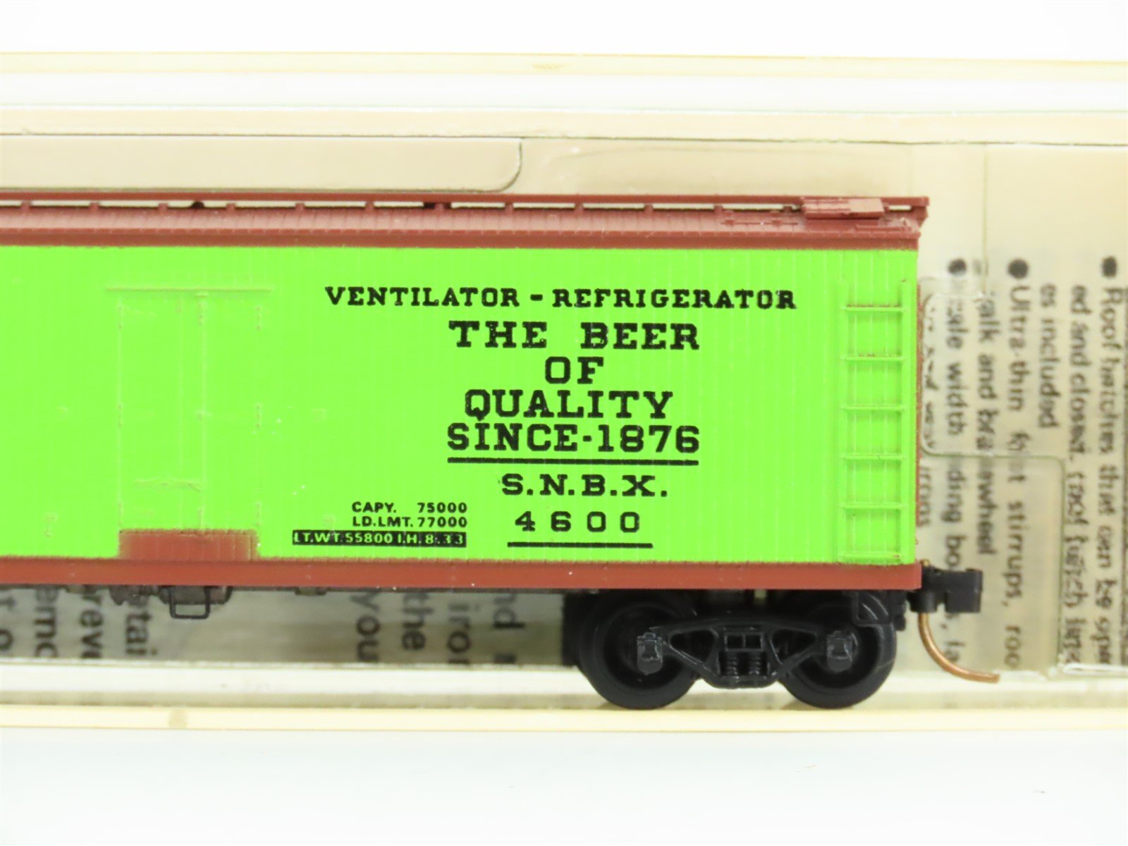N Scale Micro-Trains MTL/Kadee 47091 SNBX Century Beer 40' Wood Reefer #4600