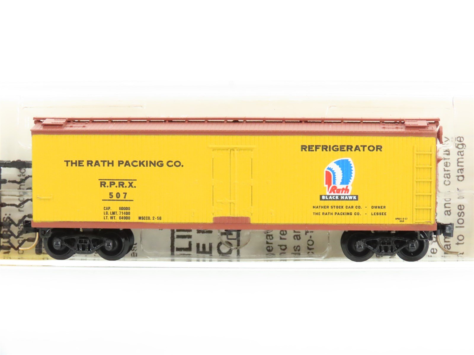 N Scale Micro-Trains MTL/Kadee 47310 RPRX Rath Packing Co 40' Wood Reefer #507