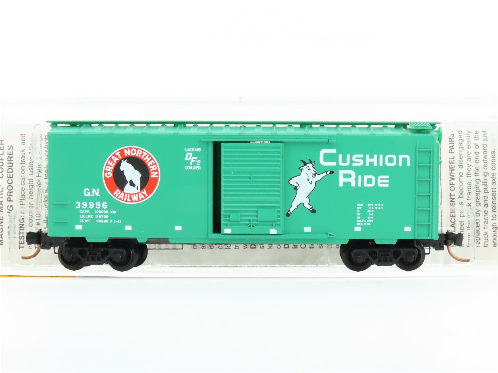 N Scale Micro-Trains MTL 20680 GN Great Northern "Goat" 40' Boxcar #39996