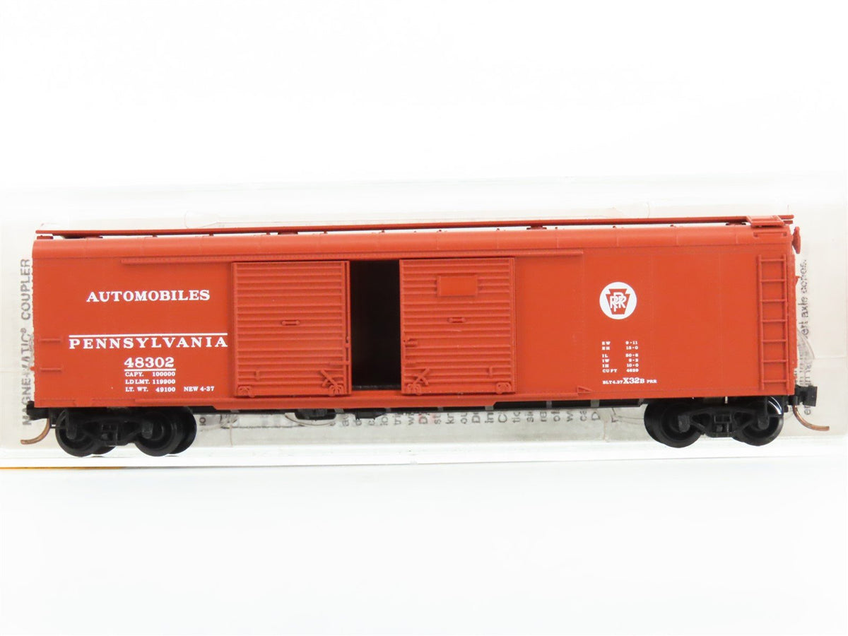 N Scale Micro-Trains MTL 79010 PRR Pennsylvania 50&#39; Wagon Top Boxcar #48302