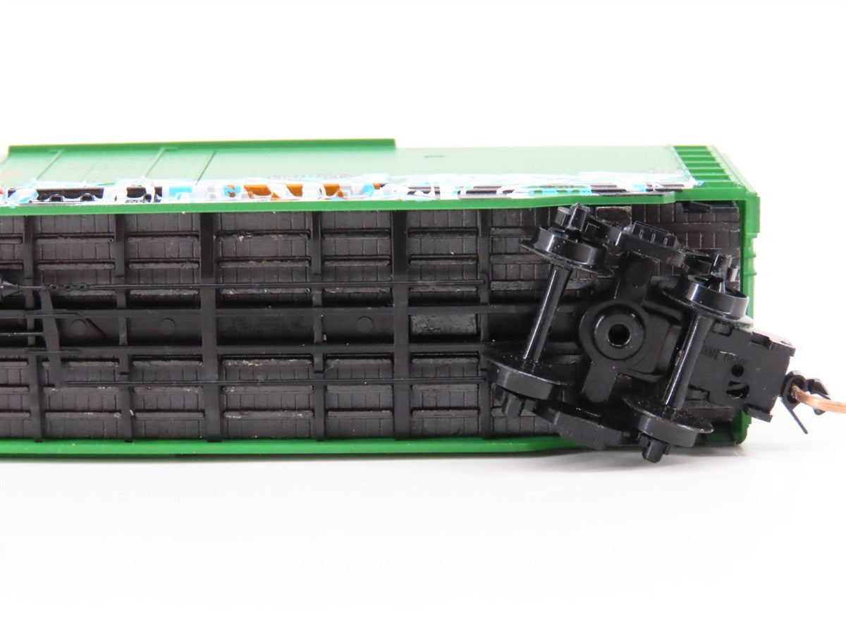 N Micro-Trains MTL GCS Car #8 CP Rail &quot;Warrior&quot; Boxcar #80717 w/ Graffiti