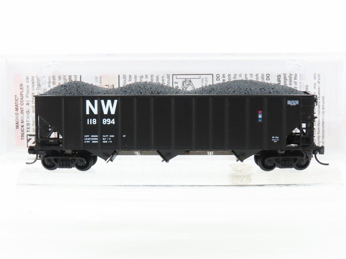 N Scale Micro-Trains MTL 10800421 NW Norfolk &amp; Western 3-Bay Hopper #118894