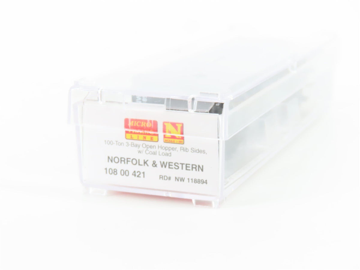 N Scale Micro-Trains MTL 10800421 NW Norfolk &amp; Western 3-Bay Hopper #118894