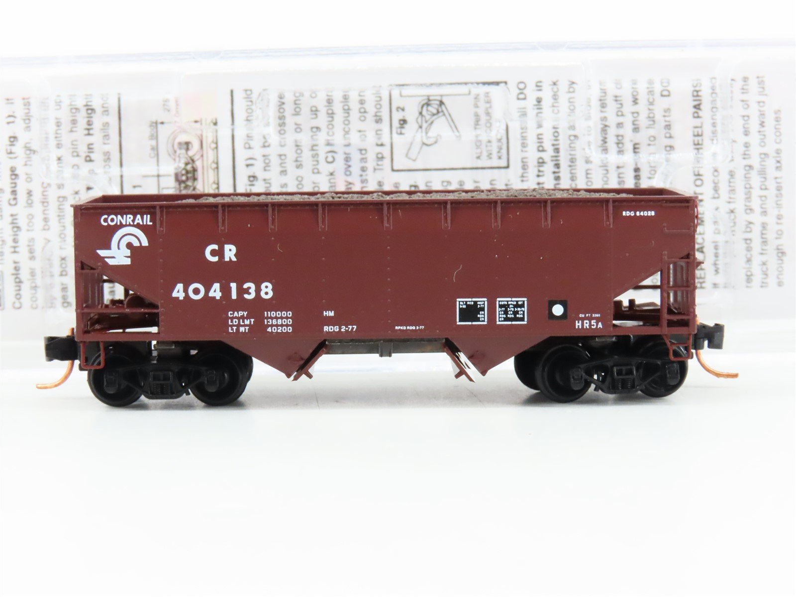 N Scale Micro-Trains MTL 05500530 CR Conrail Railroad 2-Bay Hopper #404138