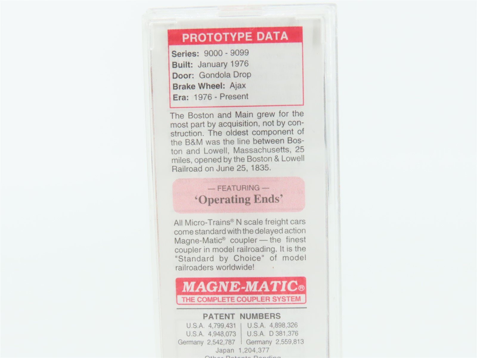 N Scale Micro-Trains MTL 46180 B&M Boston & Maine 