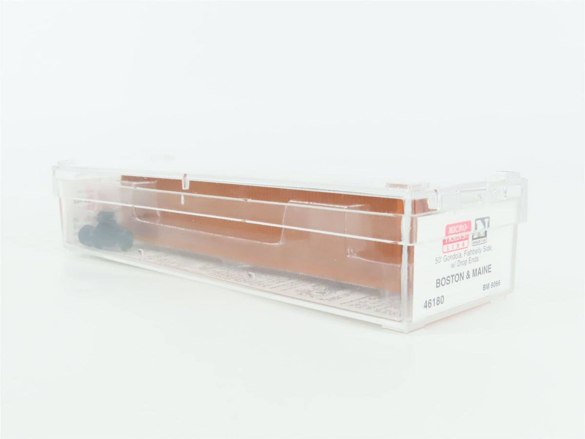 N Scale Micro-Trains MTL 46180 B&amp;M Boston &amp; Maine &quot;Minuteman&quot; 50&#39; Gondola #9066