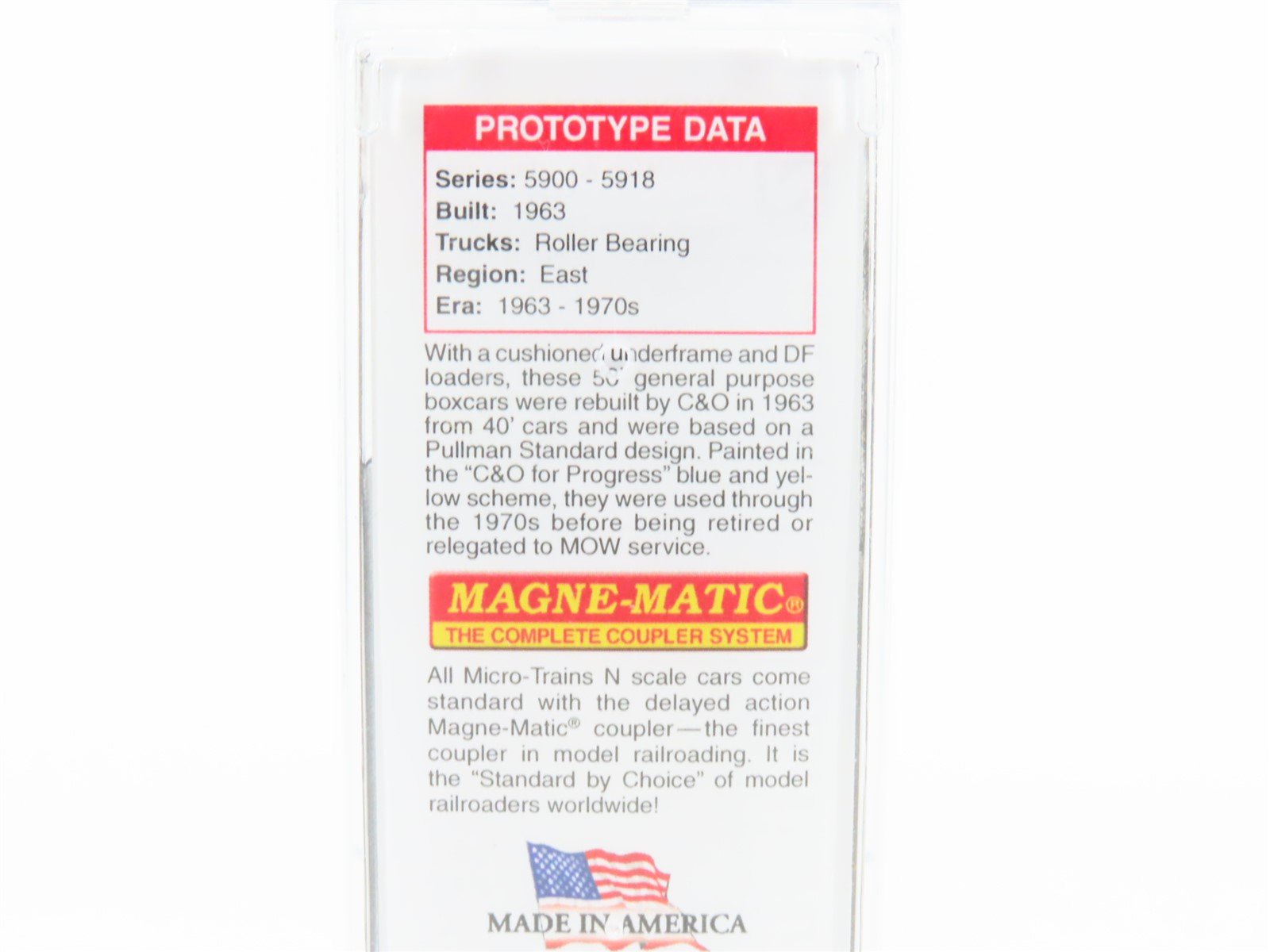 N Scale Micro-Trains MTL 03400450 C&O Chesapeake & Ohio 50' Box Car #5916