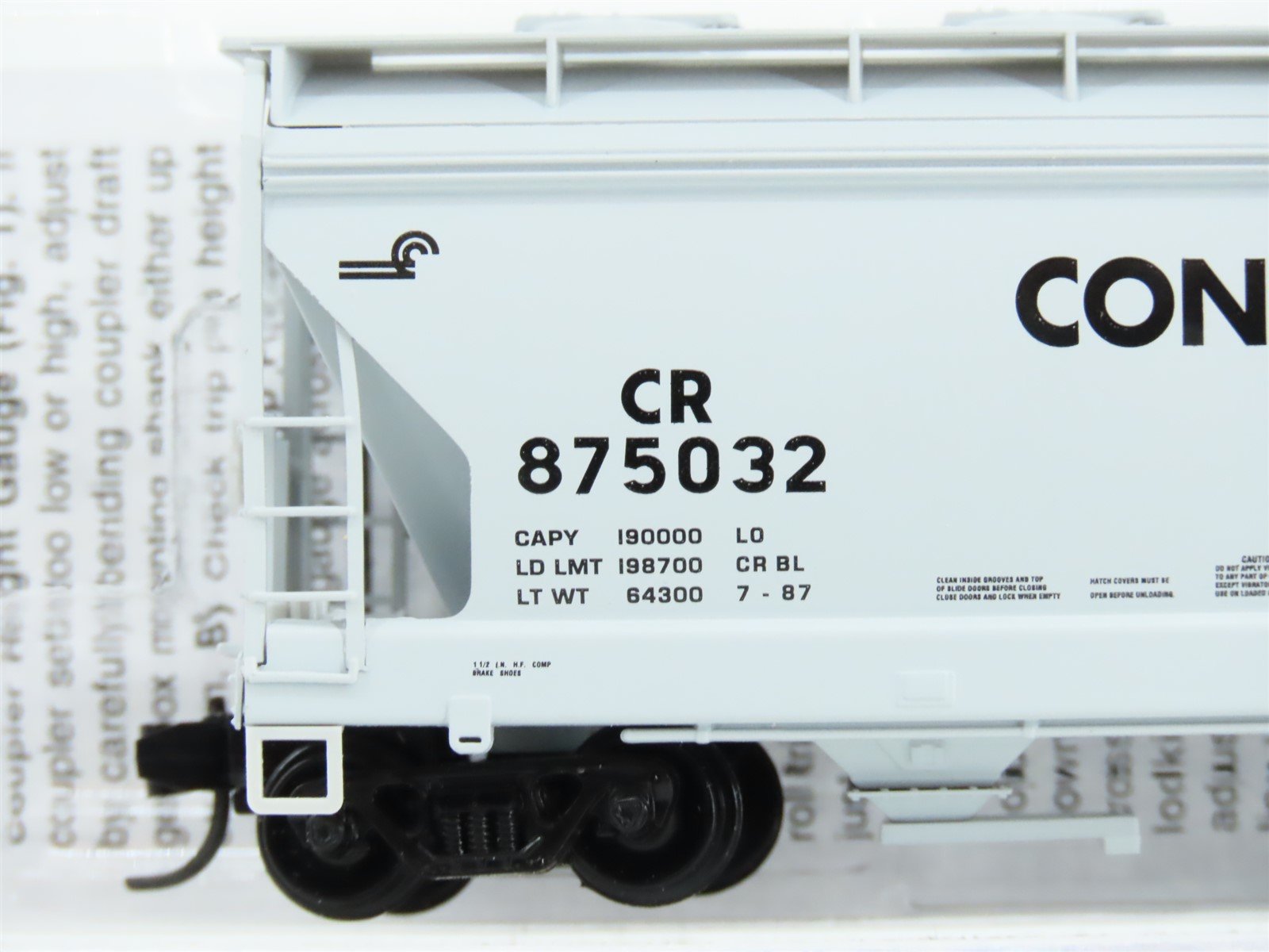N Scale Micro-Trains MTL 09200511 CR Conrail 2-Bay Covered Hopper #875032