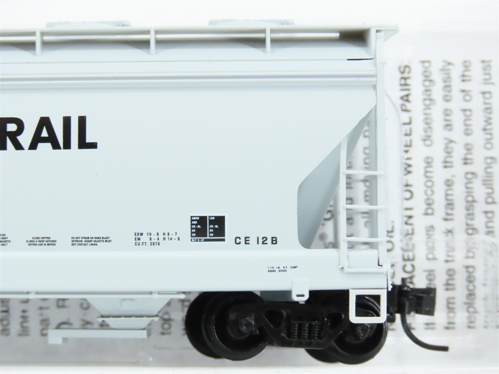 N Scale Micro-Trains MTL 09200511 CR Conrail 2-Bay Covered Hopper #875032