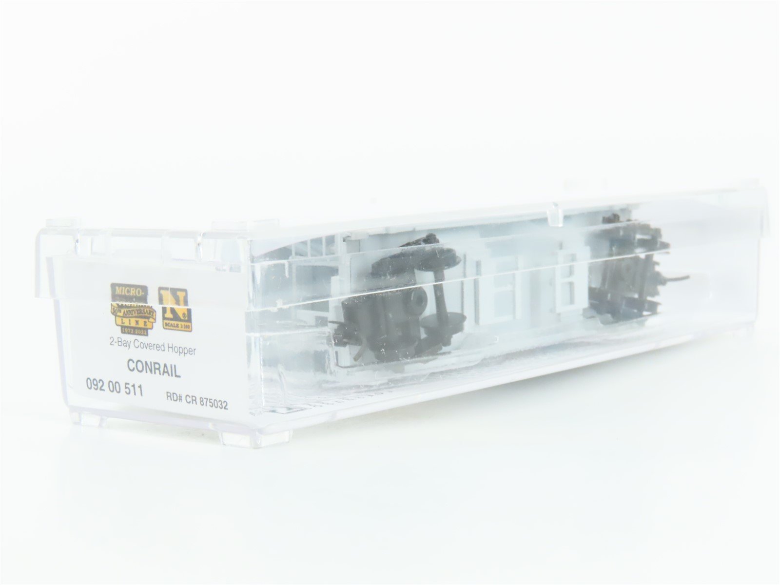 N Scale Micro-Trains MTL 09200511 CR Conrail 2-Bay Covered Hopper #875032