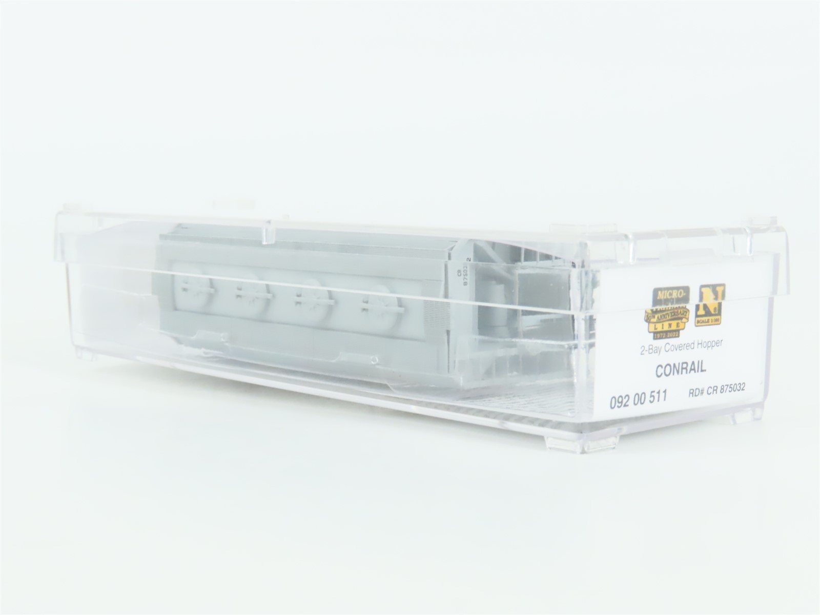 N Scale Micro-Trains MTL 09200511 CR Conrail 2-Bay Covered Hopper #875032