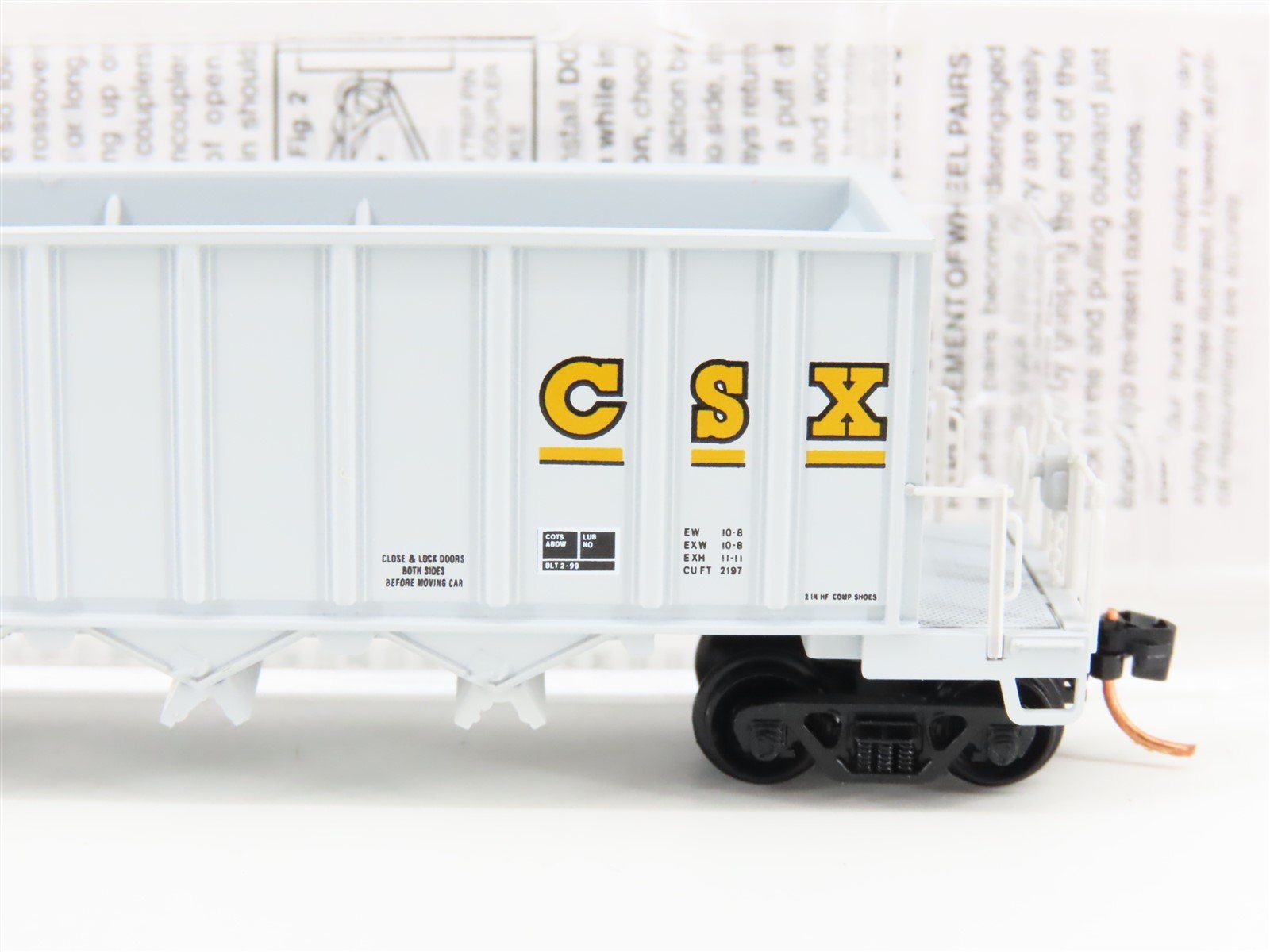 N Scale Micro-Trains MTL 12500102 CSXT 3-Bay 43' Rapid Discharge Hopper #291840