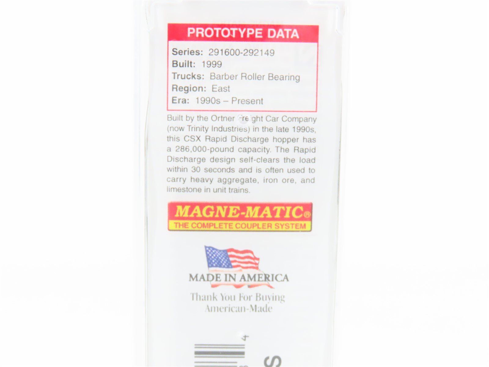 N Scale Micro-Trains MTL 12500102 CSXT 3-Bay 43' Rapid Discharge Hopper #291840