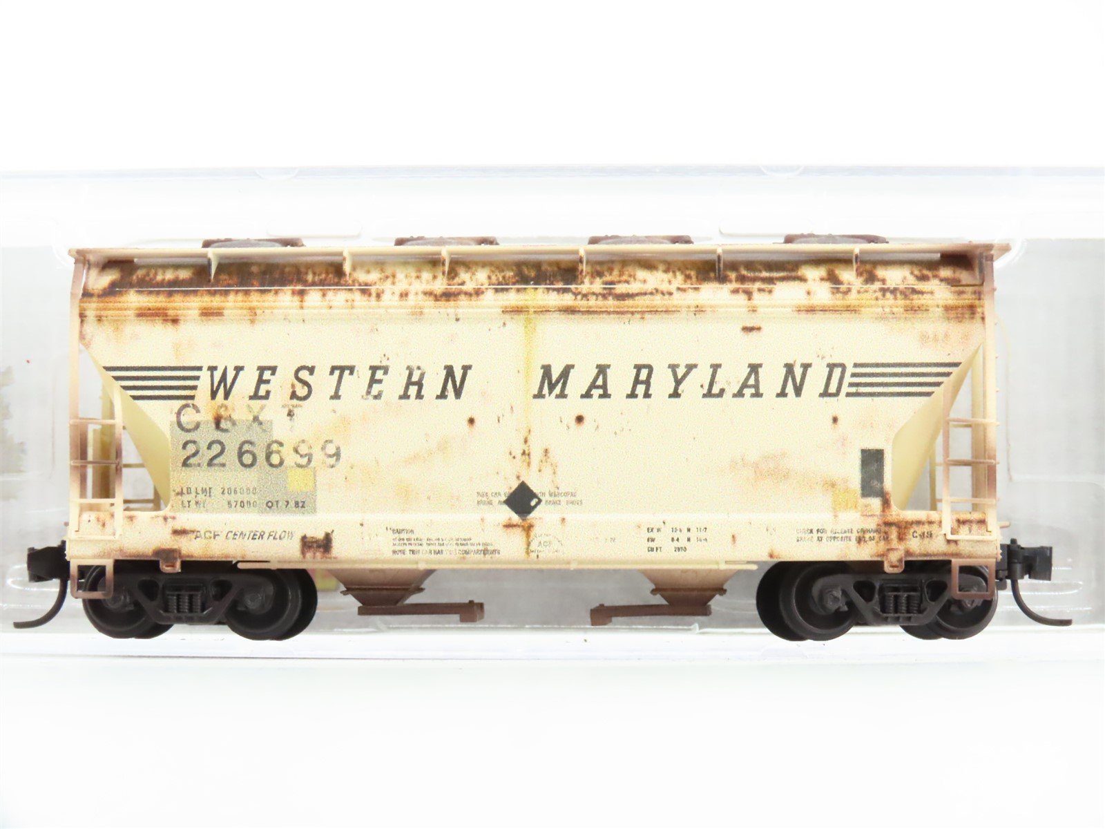 N Scale Micro-Trains MTL 09244490 CSXT ex-WM 2-Bay Hopper #226699 Weathered