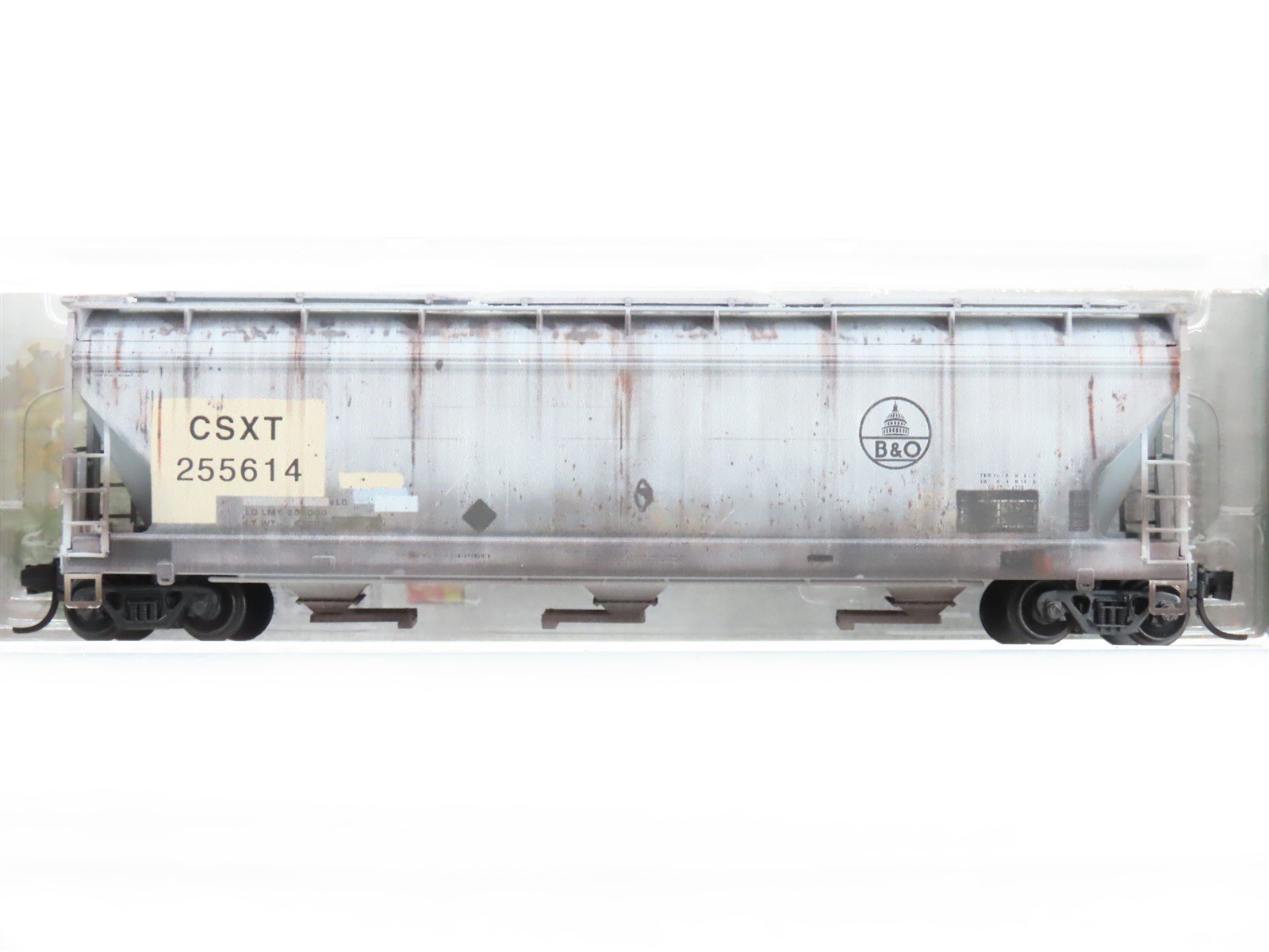 N Scale Micro-Trains MTL 09244720 CSX ex-B&O 3-Bay Hopper #255614 Weathered