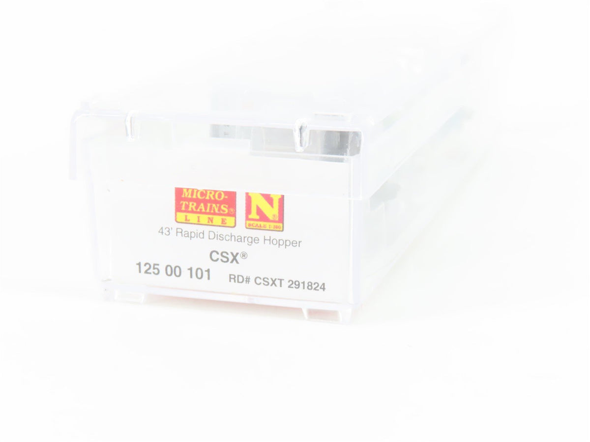 N Scale Micro-Trains MTL 12500101 CSXT 3-Bay 43&#39; Rapid Discharge Hopper #291824