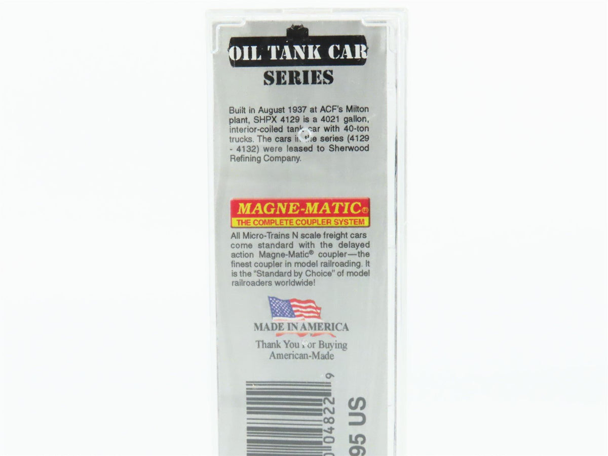 N Scale Micro-Trains MTL 06500760 SHPX Sherwood 39&#39; Single Dome Tankcar #4129