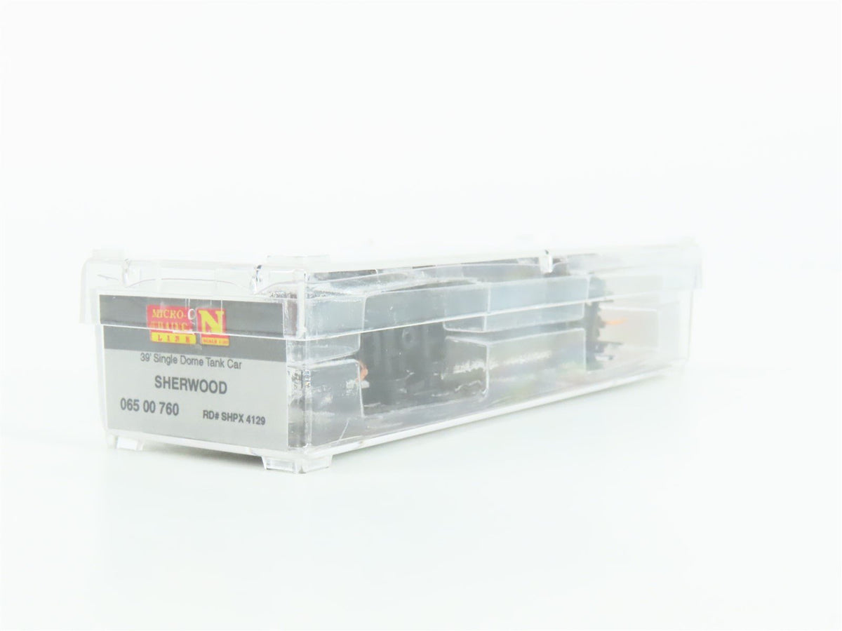 N Scale Micro-Trains MTL 06500760 SHPX Sherwood 39&#39; Single Dome Tankcar #4129