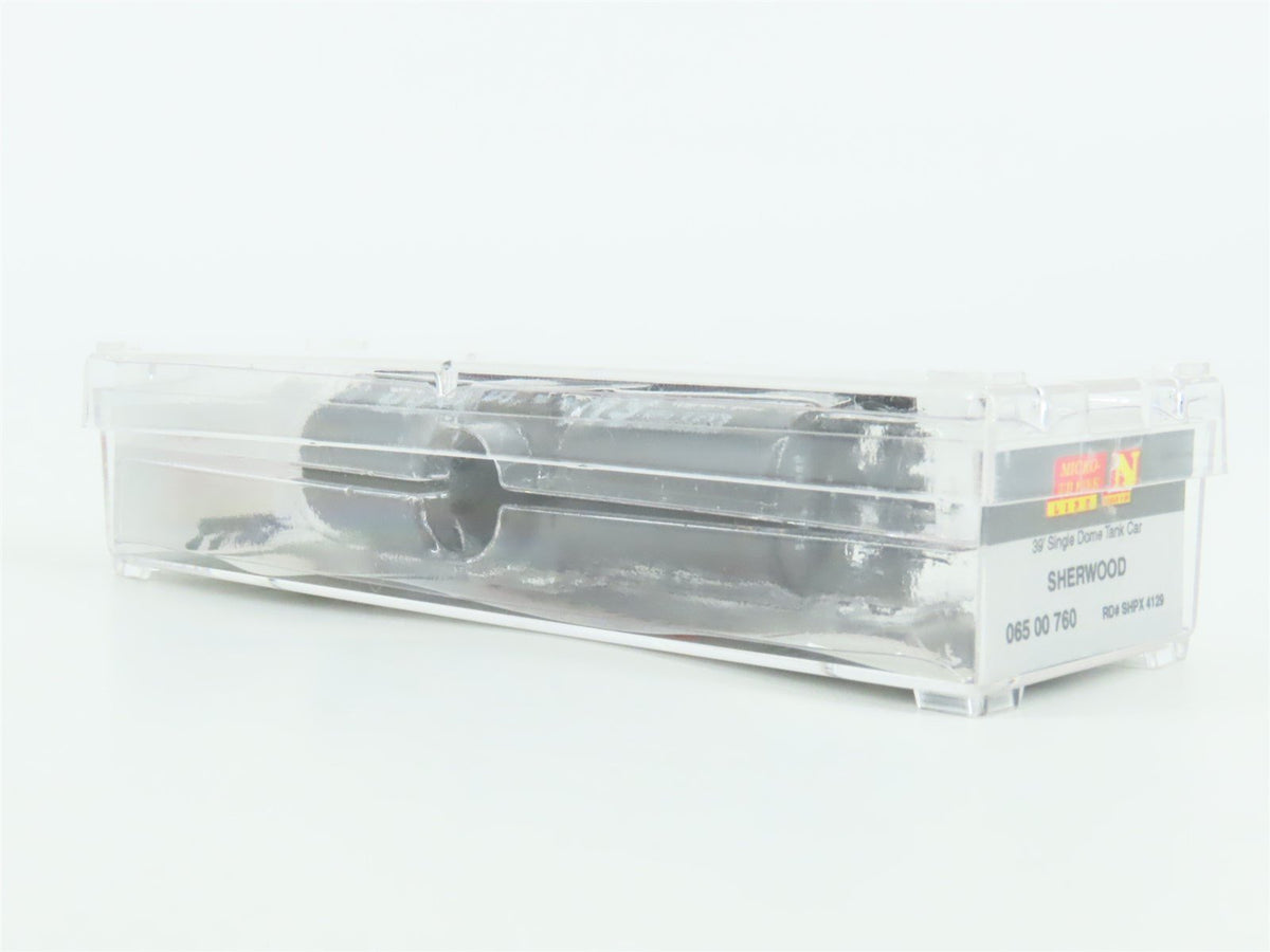 N Scale Micro-Trains MTL 06500760 SHPX Sherwood 39&#39; Single Dome Tankcar #4129