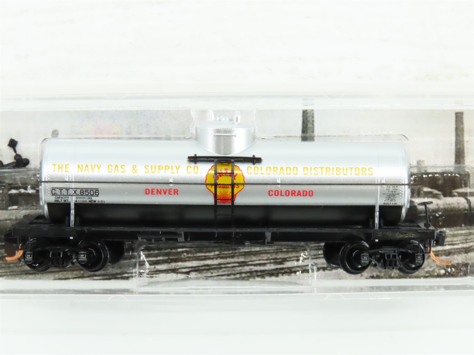 N Scale Micro-Trains MTL 06500790 CTTX Navy Gas 39' Single Dome Tankcar #8506