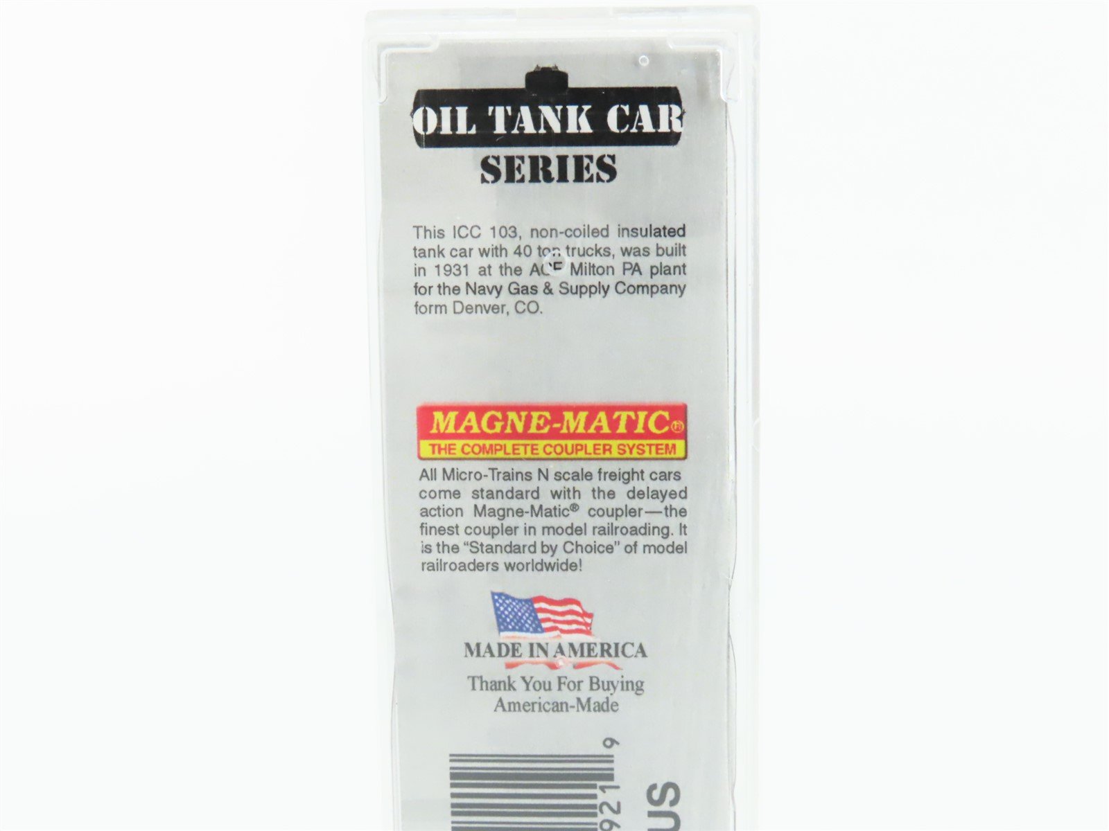 N Scale Micro-Trains MTL 06500790 CTTX Navy Gas 39' Single Dome Tankcar #8506