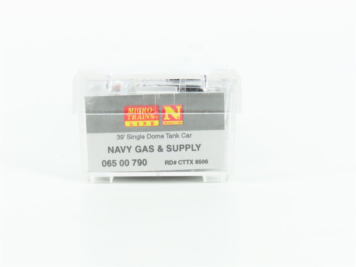 N Scale Micro-Trains MTL 06500790 CTTX Navy Gas 39&#39; Single Dome Tankcar #8506