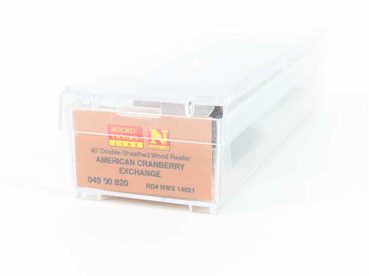 N Scale Micro-Trains MTL 04900820 NWX Eatmor Cranberries 40&#39; Wood Reefer #14021