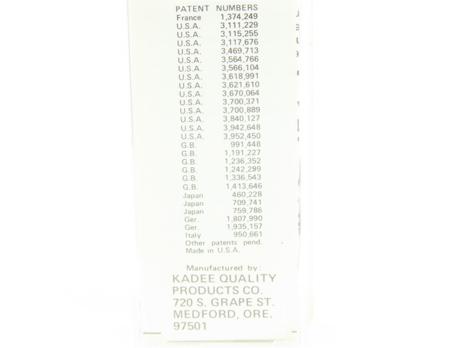 N Micro-Trains MTL/Kadee 47991 KQPC Kadee 1946-1976 40' Reefer Car #1976