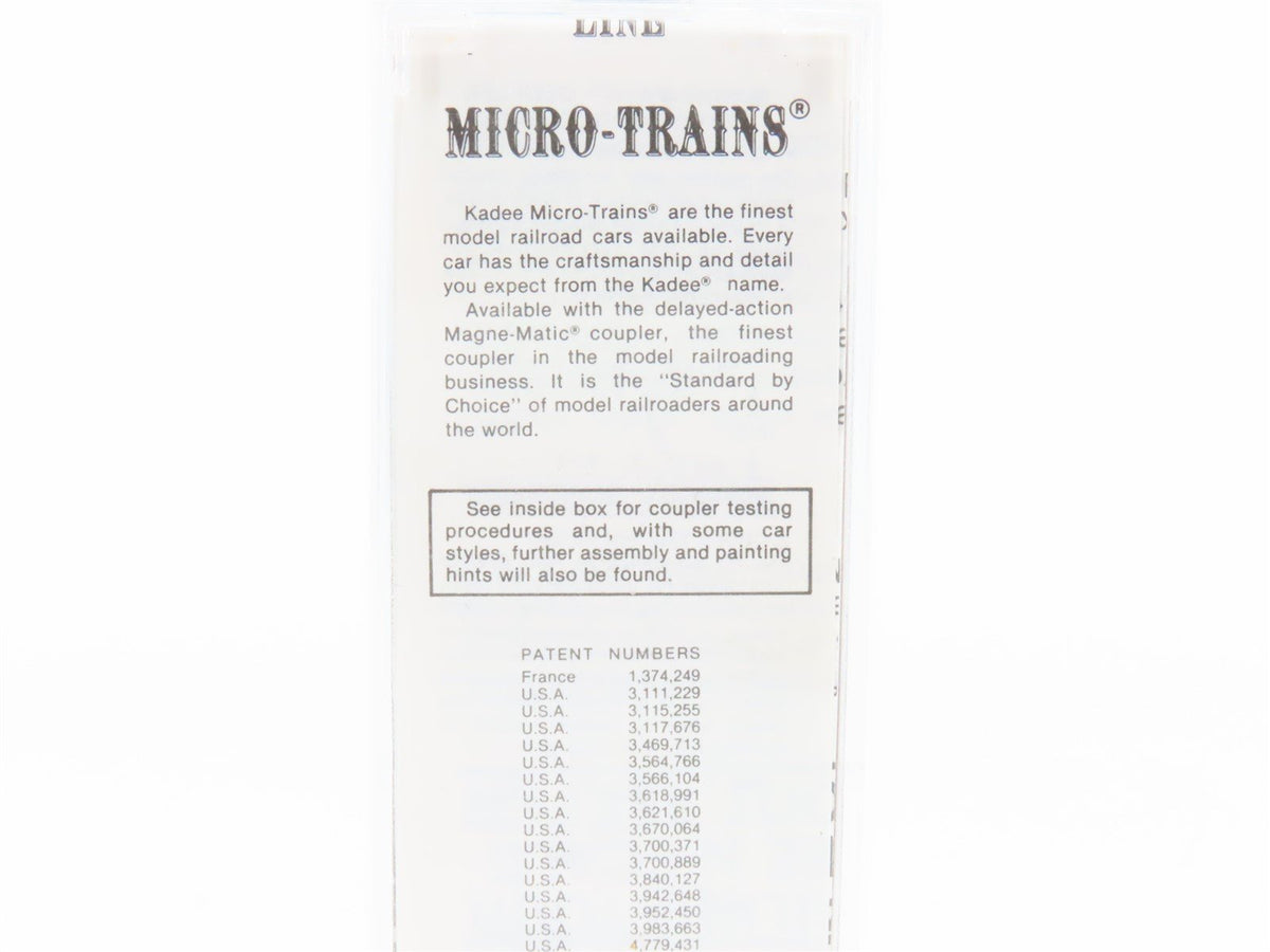 N Kadee Micro-Trains MTL 47330 GN WFEX Western Fruit Express 40&#39; Reefer #72102