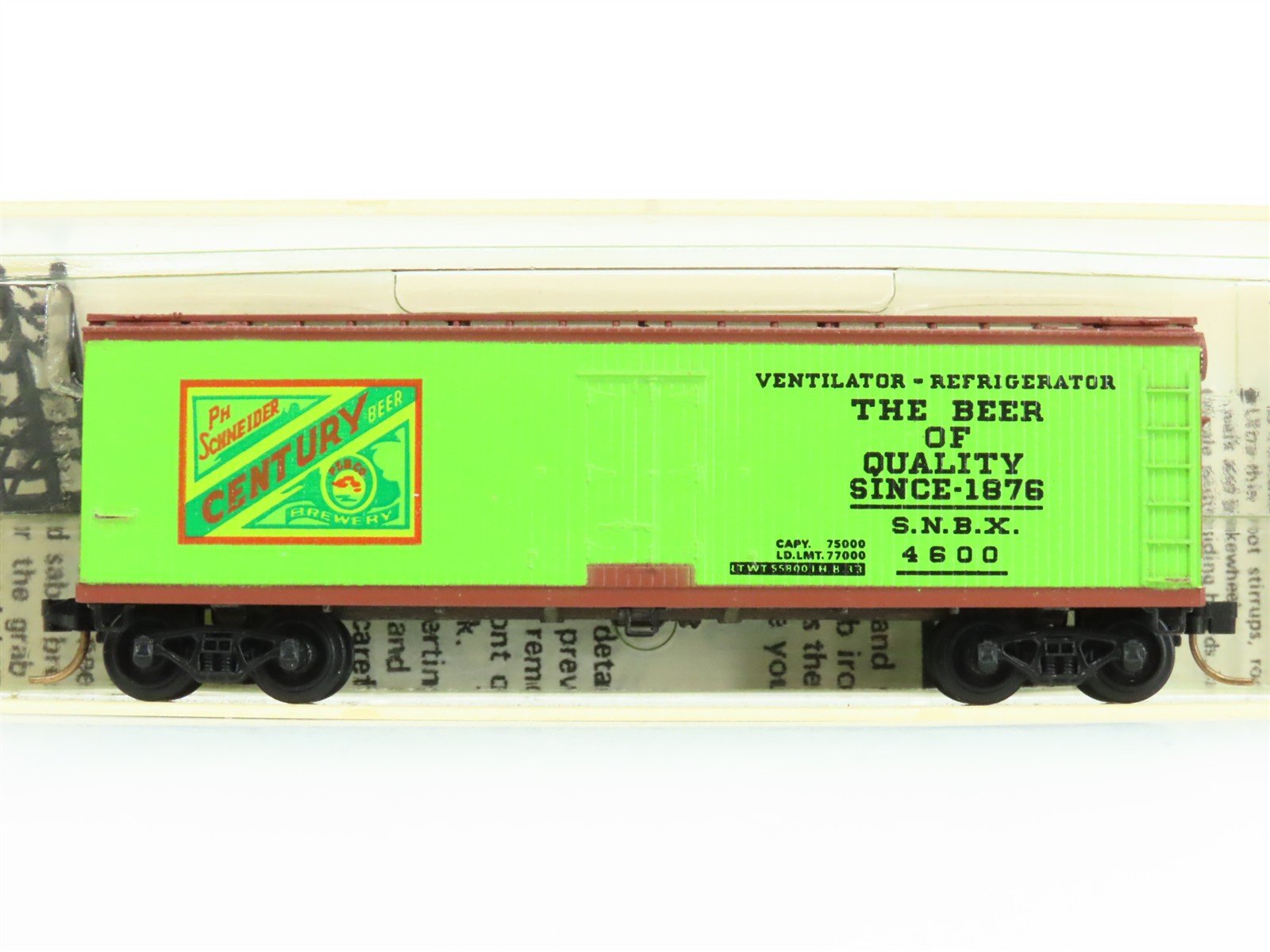 N Micro-Trains MTL/Kadee 47090 SNBX Century Beer 40' Reefer Car #4600