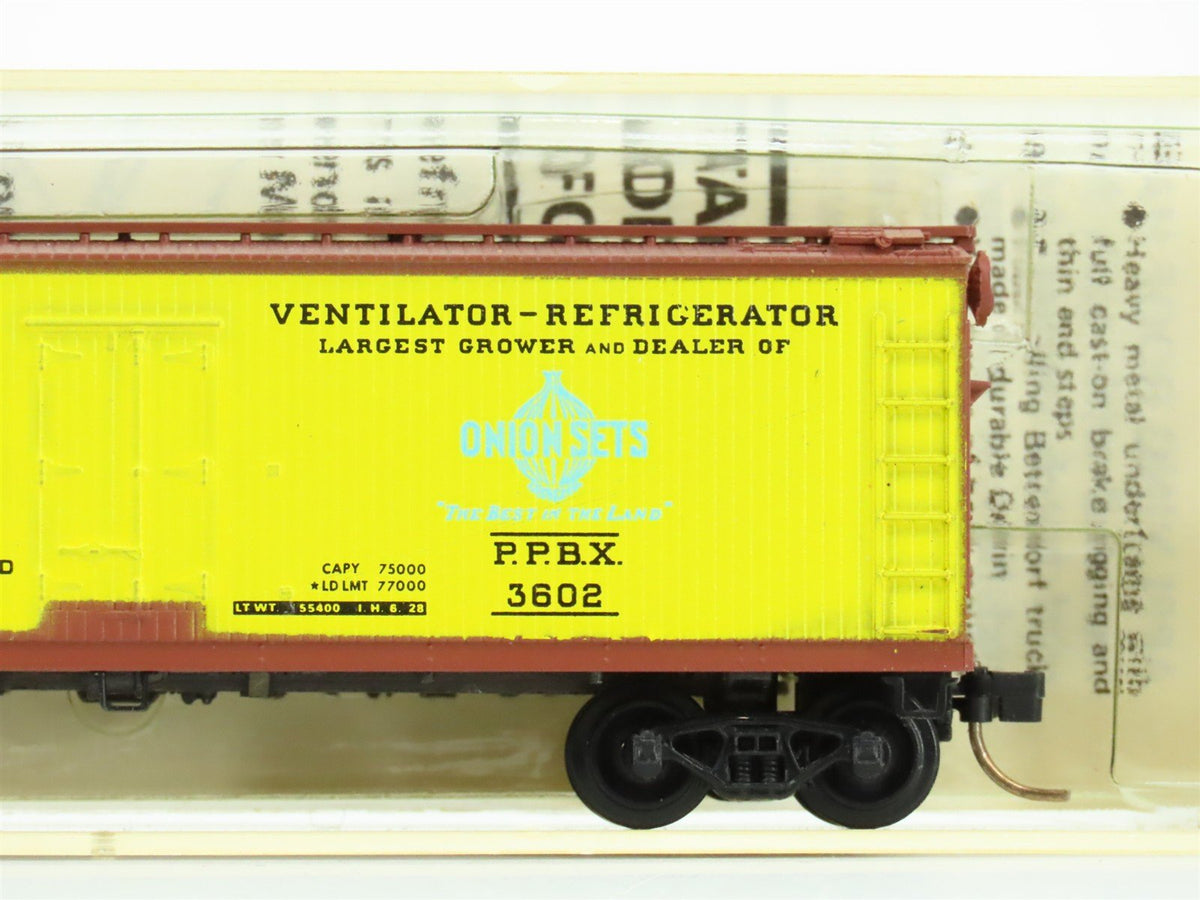 N Micro-Trains MTL/Kadee 47040 PPBX Peerbole Onion 40&#39; Reefer Car #3602