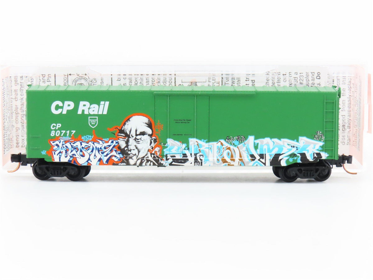 N Micro-Trains MTL GCS Car #8 CP Rail &quot;Warrior&quot; Boxcar #80717 w/ Graffiti