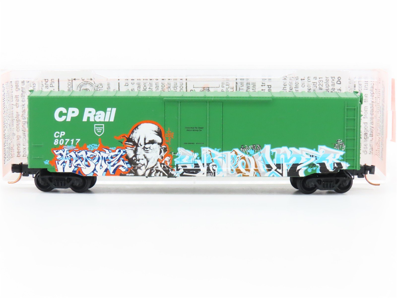 N Micro-Trains MTL GCS Car #8 CP Rail "Warrior" Boxcar #80717 w/ Graffiti
