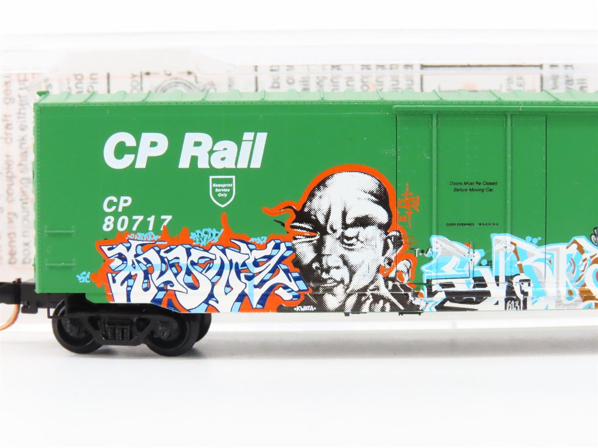N Micro-Trains MTL GCS Car #8 CP Rail &quot;Warrior&quot; Boxcar #80717 w/ Graffiti