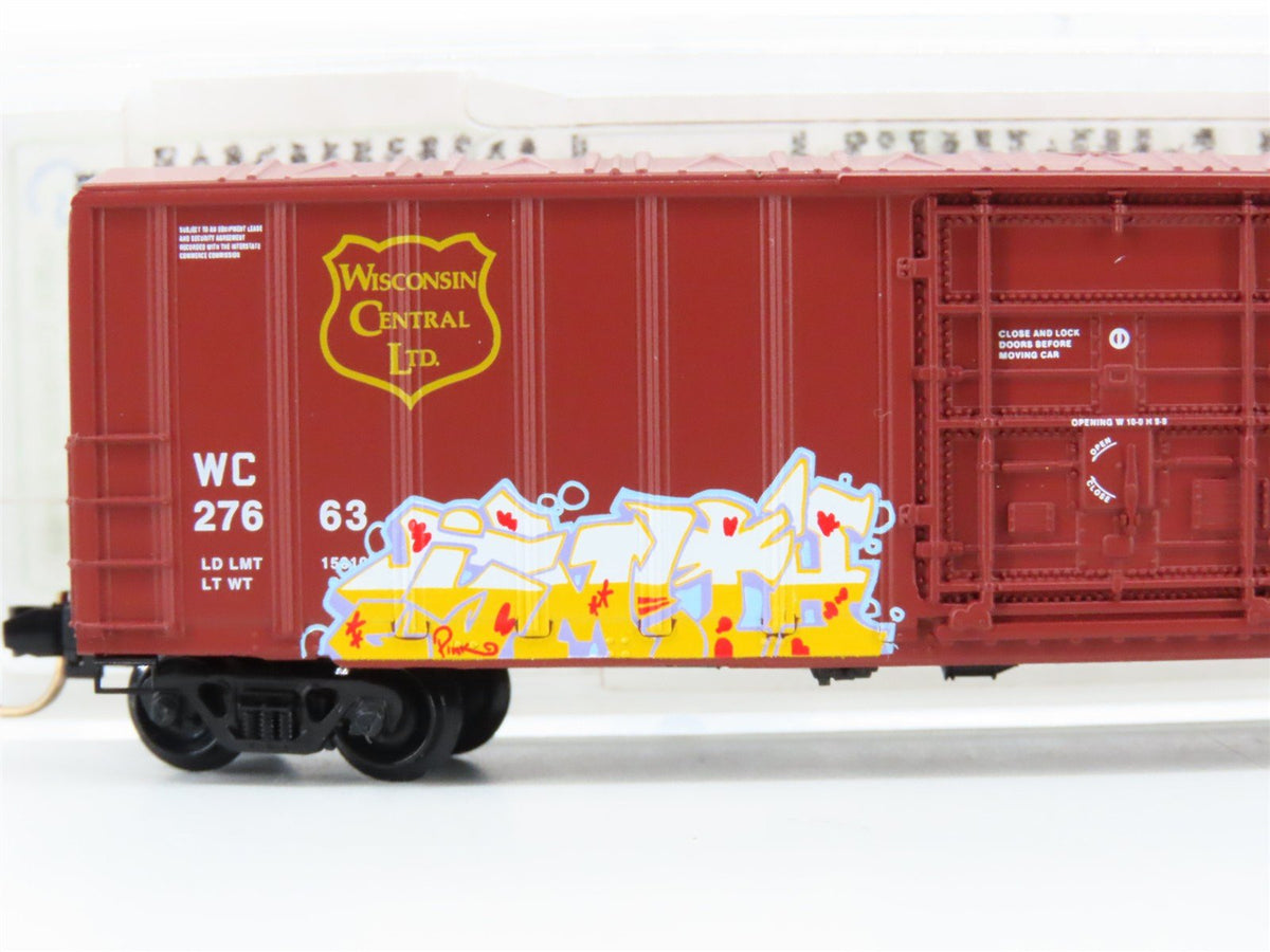 N Scale Micro-Trains MTL GCS WC Wisconsin Central Boxcar #27663 w/ Graffiti
