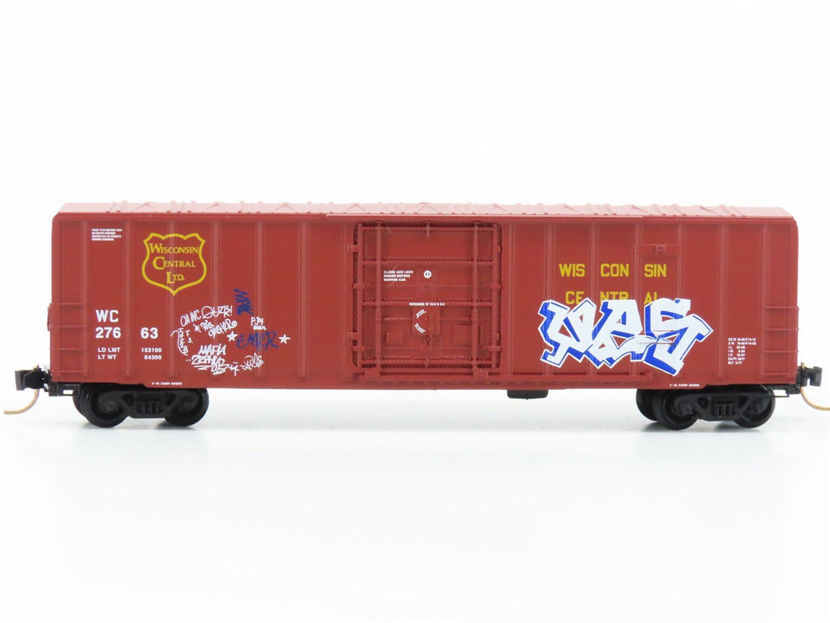 N Scale Micro-Trains MTL GCS WC Wisconsin Central Boxcar #27663 w/ Graffiti