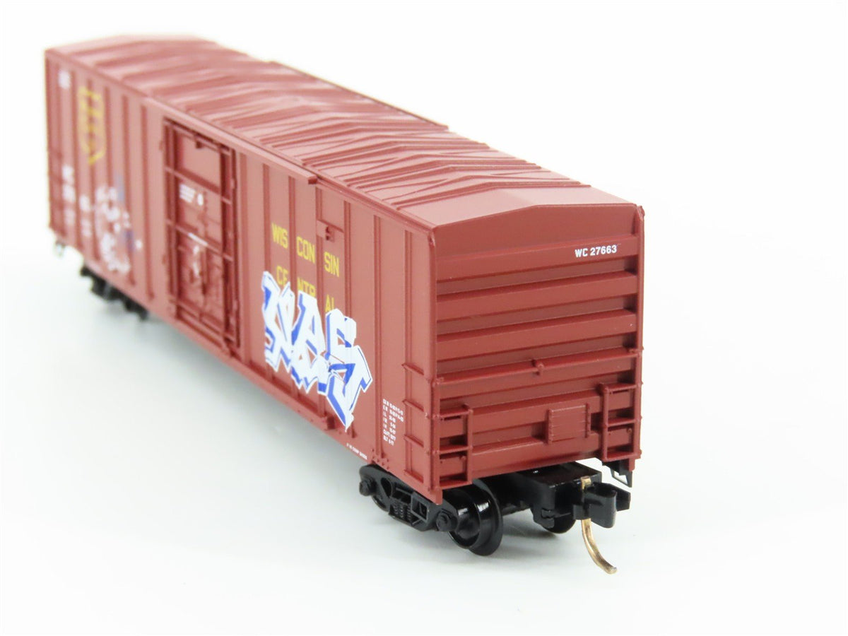 N Scale Micro-Trains MTL GCS WC Wisconsin Central Boxcar #27663 w/ Graffiti