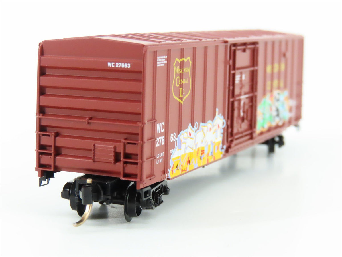 N Scale Micro-Trains MTL GCS WC Wisconsin Central Boxcar #27663 w/ Graffiti